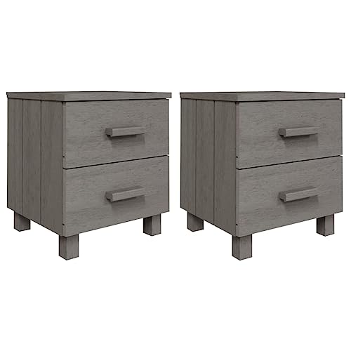 Bedside Cabinets 2 pcs Light Gray 15.7