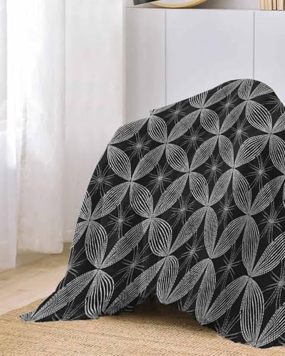 Moern Geometric Blue Sofa Cover Couch Covers for 3 Cushion Couch Throw Couch Cover with Tassel Soft Sofa Slipcover Abstract Round Textured Couch Furniture Protector for Dog Pet 71