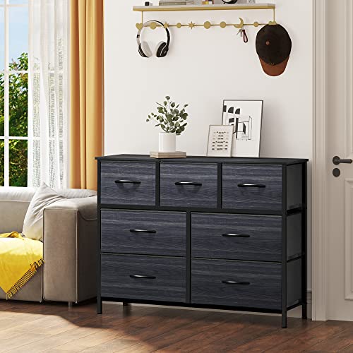 YITAHOME Dresser for Bedroom, Wide Fabric Dresser with 8 Drawers, Large Bedroom Dresser for Storage and Organization, Drawer Chest for Closet Living Room Hallway Office