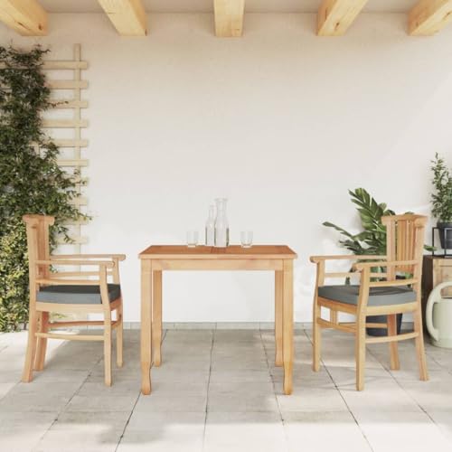 3 Piece Patio Dining Set Solid Wood Teak,Teak Wood Patio Dining Set with Ergonomic Backrest and WaterResistant Finish Patio Furniture, Outdoor Furniture Sets