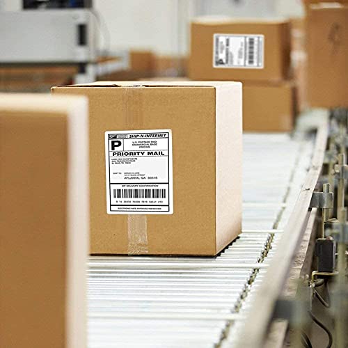 Fanfold 4x6 Thermal Labels, 8 Pack of 8000 Folding Labels Commercial Grade Shipping Labels for Zebra Rollo MUNBYN POLONO Thermal Printer