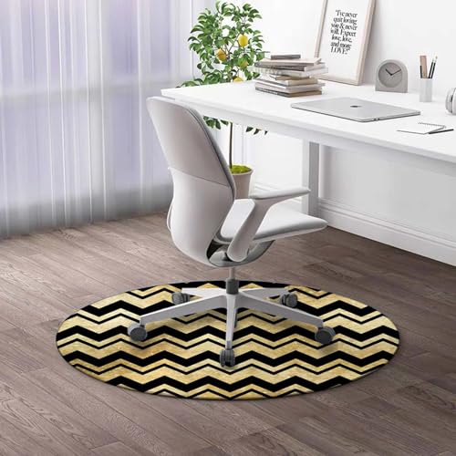 Round Rug 5 FT Christmas Office Chair Mat for Hardwood Floor Merry Christmas Office Rugs for Rolling Chairs Chair Mat for Carpeted Floor Low Pile Office