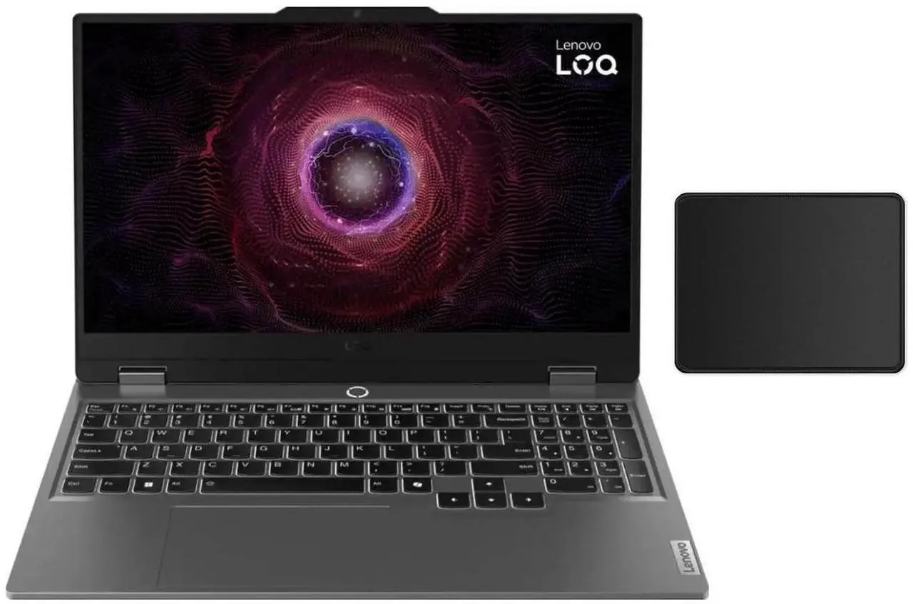 Lenovo LOQ 15.6" Full HD 144Hz Gaming Laptop | AMD Ryzen 5 7235HS(Beat i5-1155G7)| NVIDIA GeForce RTX 4050| Backlit |Grey| 16GB RAM DDR5 | 512GB SSD | Windows 11 Home | Bundle with Mouse Pad