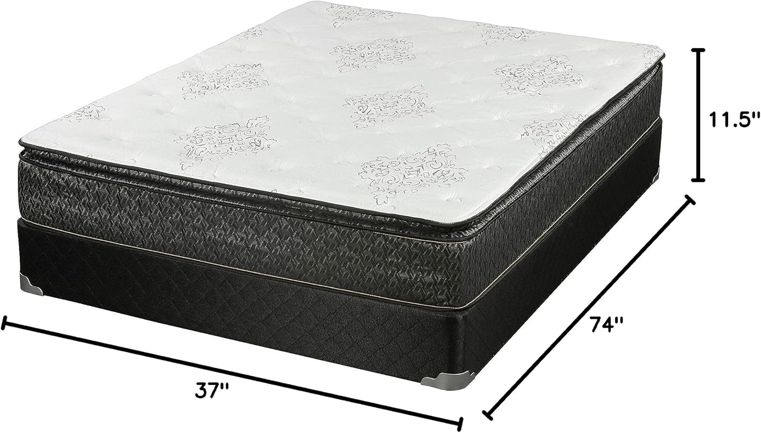 Coaster Home Furnishings Freya Twin Mattress White and Charcoal