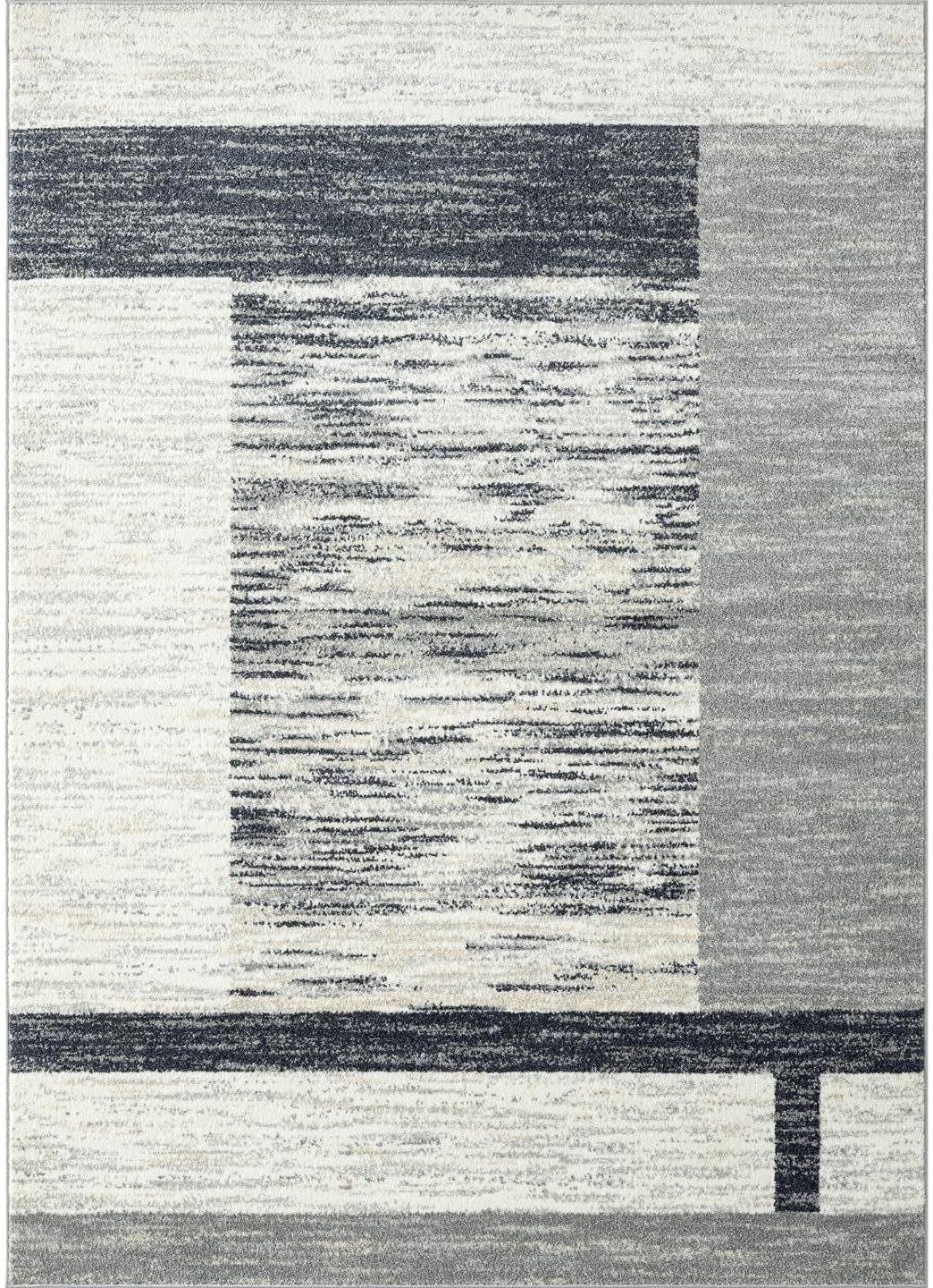 LUXE WEAVERS Daphnes Collection 2753 Grey 6x9 Modern Geometric Area Rug