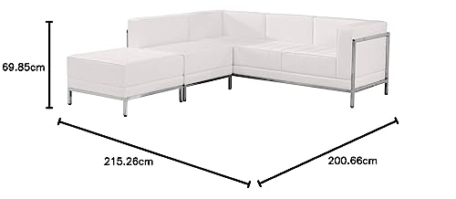 Flash Furniture HERCULES Imagination Series Black LeatherSoft Sectional Configuration, 3 Pieces