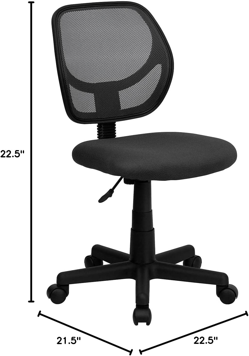 Flash Furniture 074GY Mesh Task Chair, Gray (WA-3074-GY-GG)