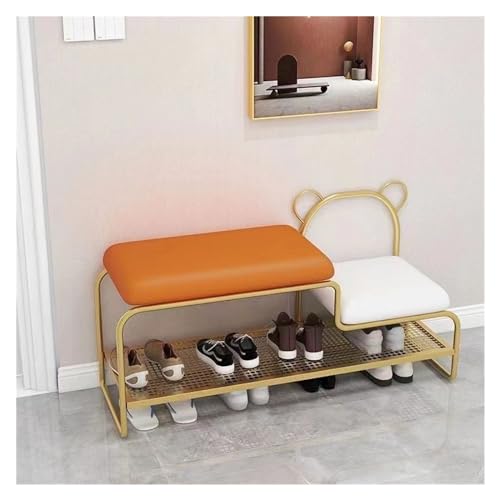Shoe Bench Shoe Rack Bench for Entryway, Free Standing Shoe Bench, Upholstered Bench for Closet, Entryway, Hallway, Bedroom Shoe Bench with Seat(Pink,60 * 32 * 45)
