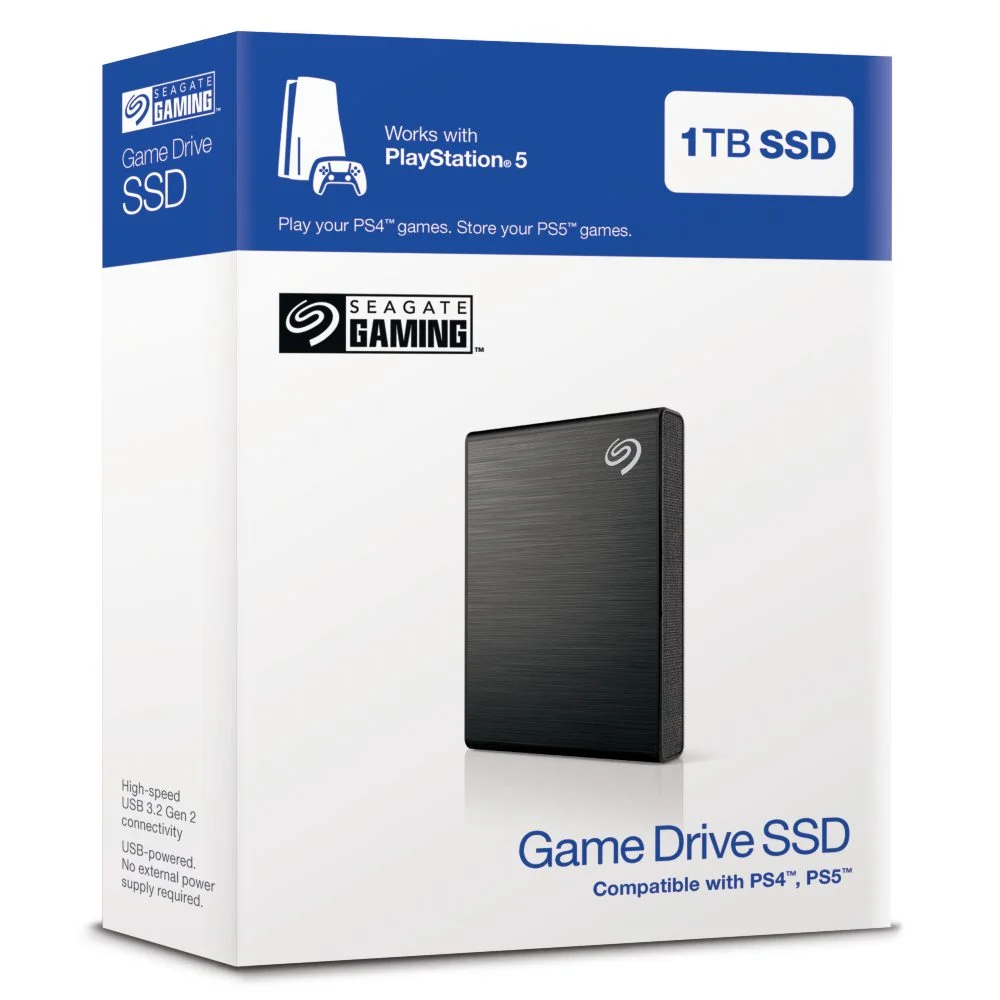 Seagate 1TB Portable Game Drive SSD, USB 3.0, PS5 & PS4 Compatible, STKG1000406