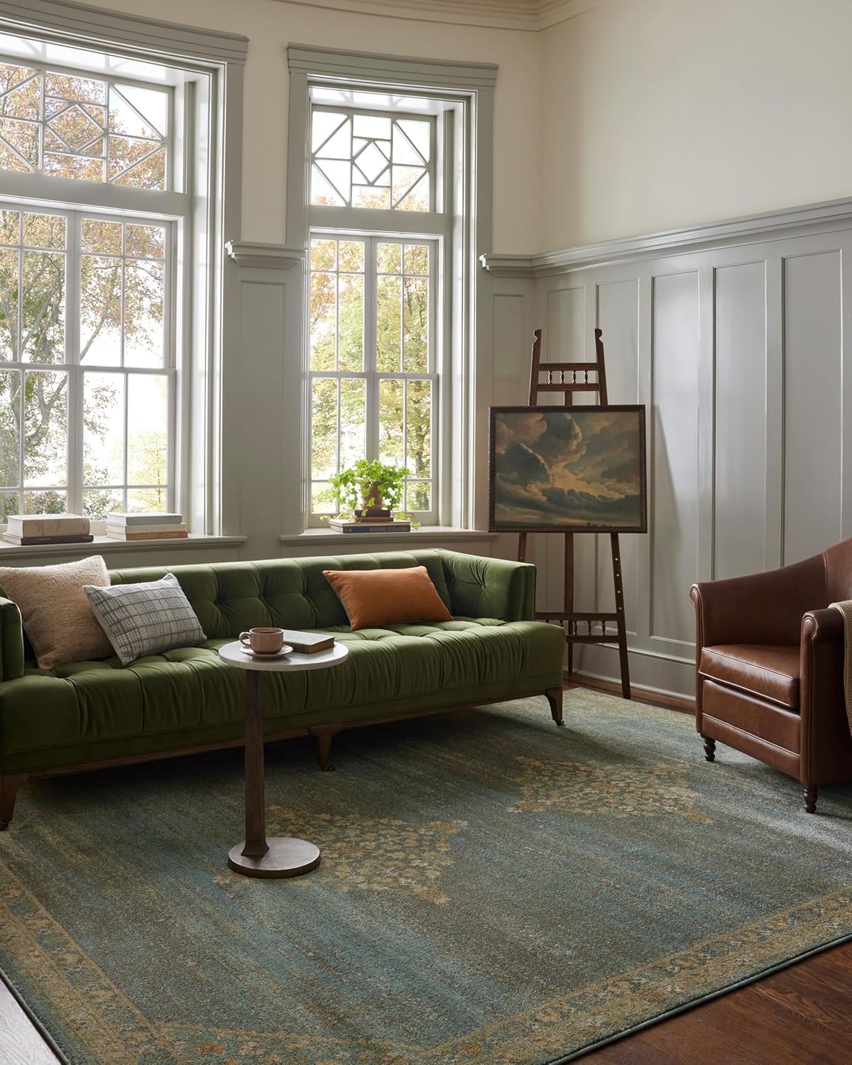 Loloi Magnolia Home by Joanna Gaines MONA Collection MOA-04 AQUA/WHEAT 2'-6