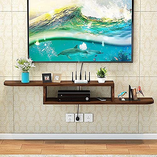 TV Stand Wall Hanging TV Stand,Floating TV Unit,Wall-Mounted TV Cabinet Shelf Router Shelf DVD Set-Top Box Storage Rack/D / 120cm