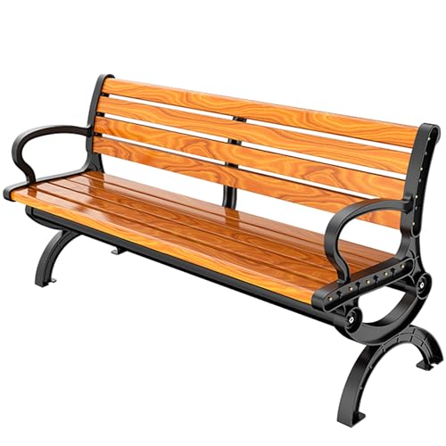 GeRRiT Garden Bench Outdoor, Metal Park Bench, Loveseat Chair, Bench Park with Handles, Patio Furniture Outdoor Patio Bench, Weatherproof & Solid, for Terrace Balcony (Size : 120CM/47in)