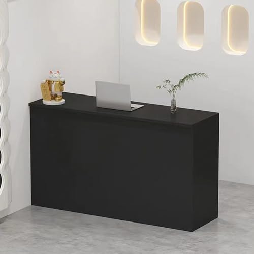 Small reception desk for small spaces, Reception desk with counter，Reception desk,suitable for a variety of scenarios such as company reception desks,shops, cafes, etc. (assembly required).(E,