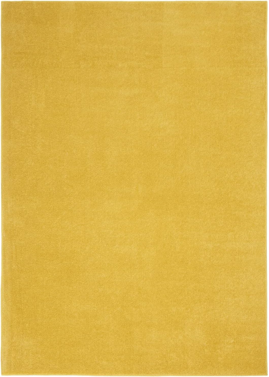 Nourison Essentials Indoor/Outdoor Yellow 4' x 6' Area Rug, Easy Cleaning, Non Shedding, Bed Room, Living Room, Dining Room, Backyard, Deck, Patio (4x6)