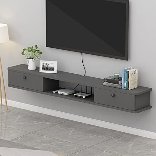 Floating TV Stand Cabinet Wall Mounted Tv Unit Floating Tv Stand Component Shelf,Set-Top Box Rack,Floating Entertainment Center,Floating Tv Wall Shelf,for Bedroom,Living Room