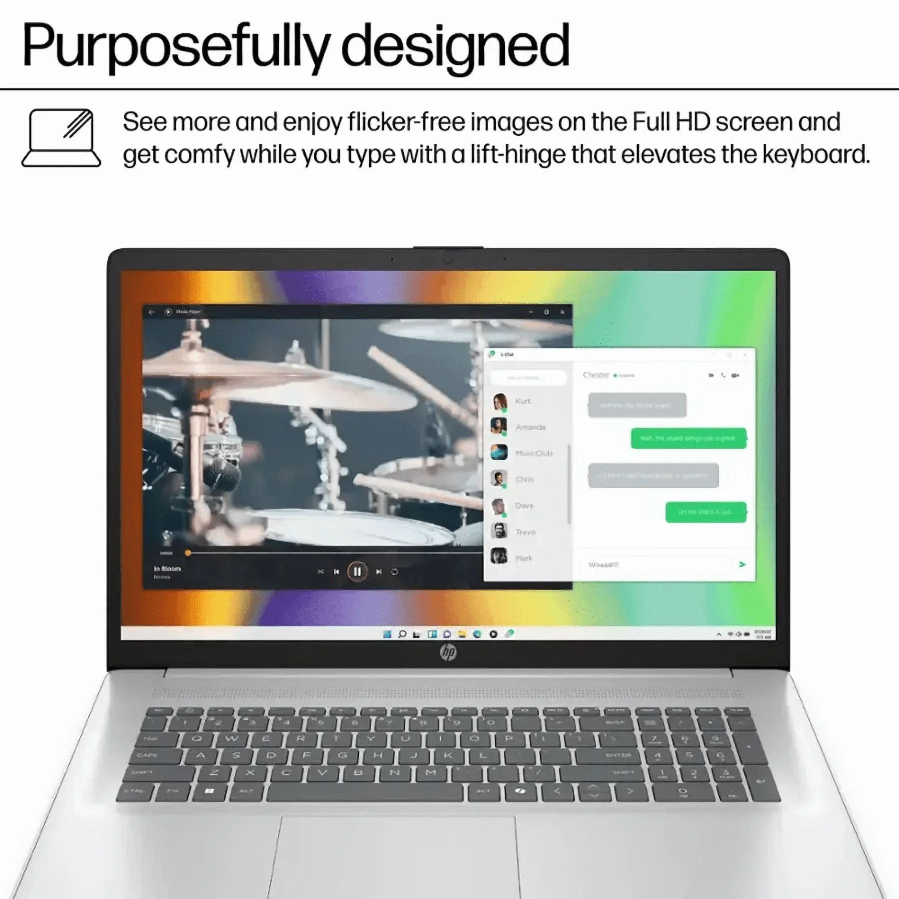 HP - 17.3" Full HD Laptop - AMD Ryzen 5 7520U 2023 - 8GB Memory - 512GB SSD - Natural Silver