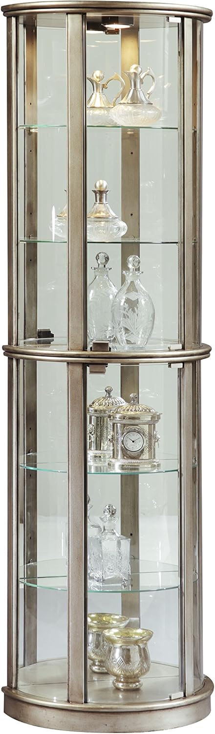 Pulaski Glass Door Curio, Silver