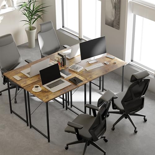 Simple Deluxe Modern Simple Style Writing Study Work Table for Home Bedroom, 40 Inch, Brown