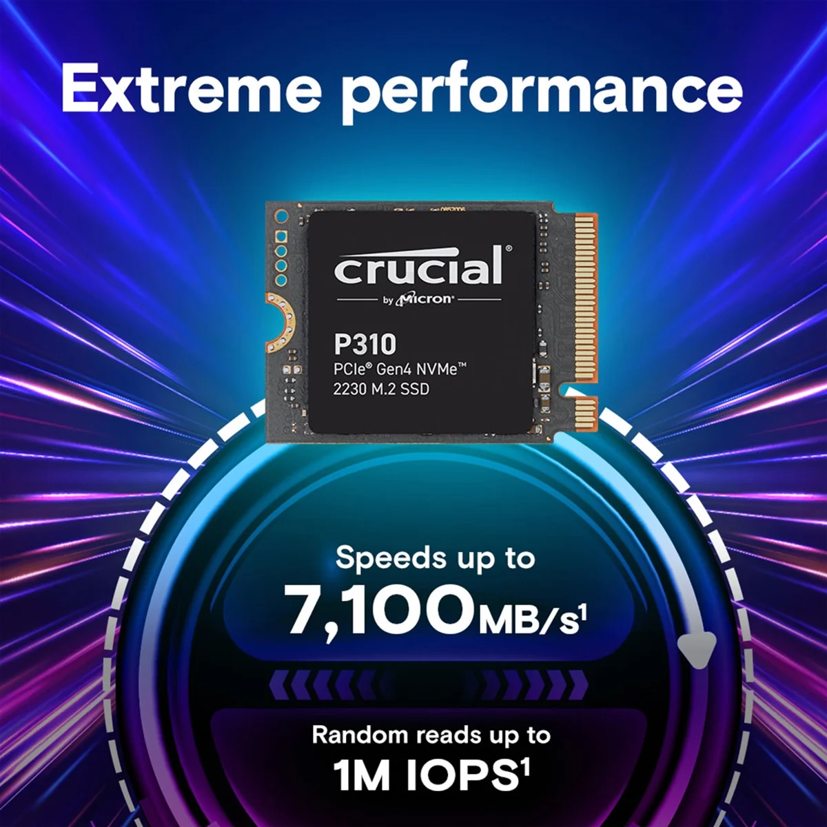 Crucial P310 1TB PCIe Gen4 NVMe 2230 M.2 Internal SSD CT1000P310SSD2