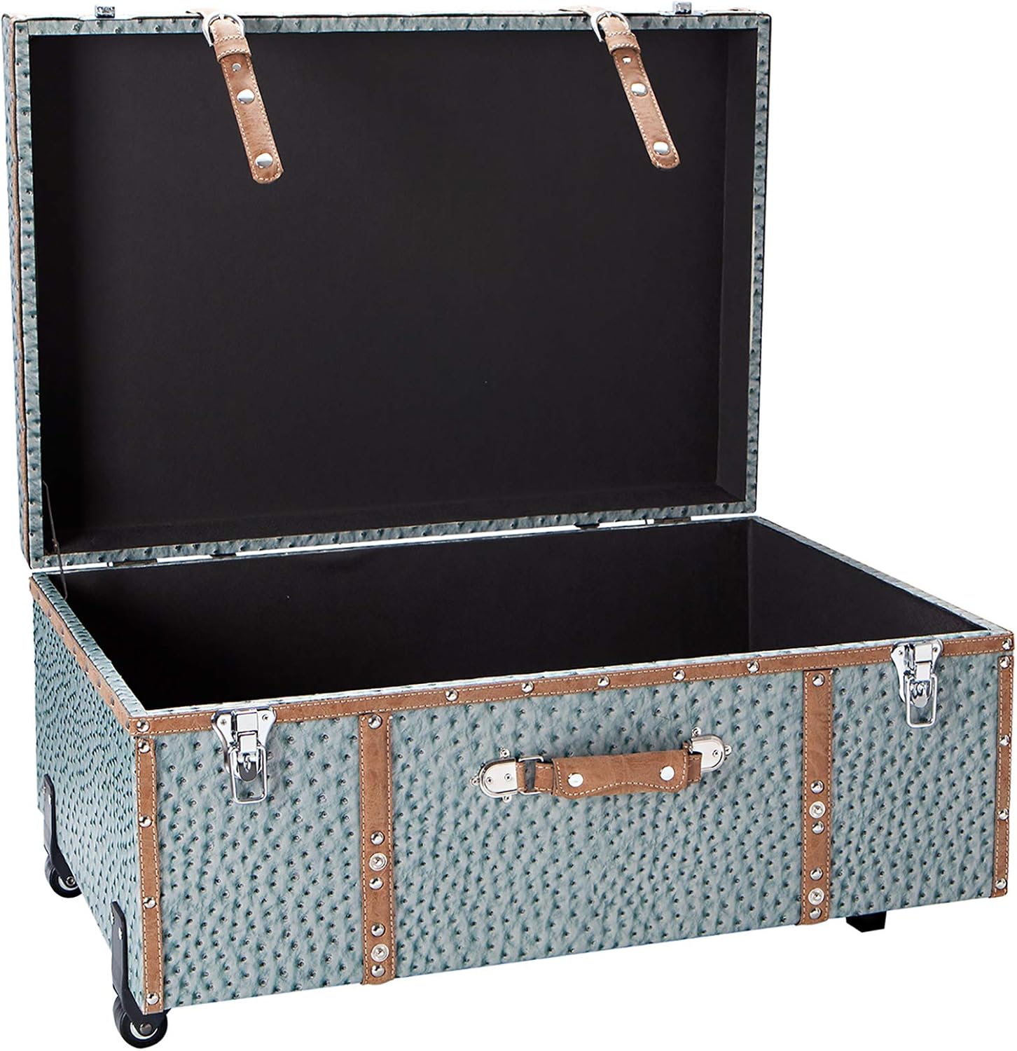 DormCo Texture Brand Wheeled Trunk - Smokey Lavender Ostrich - Large