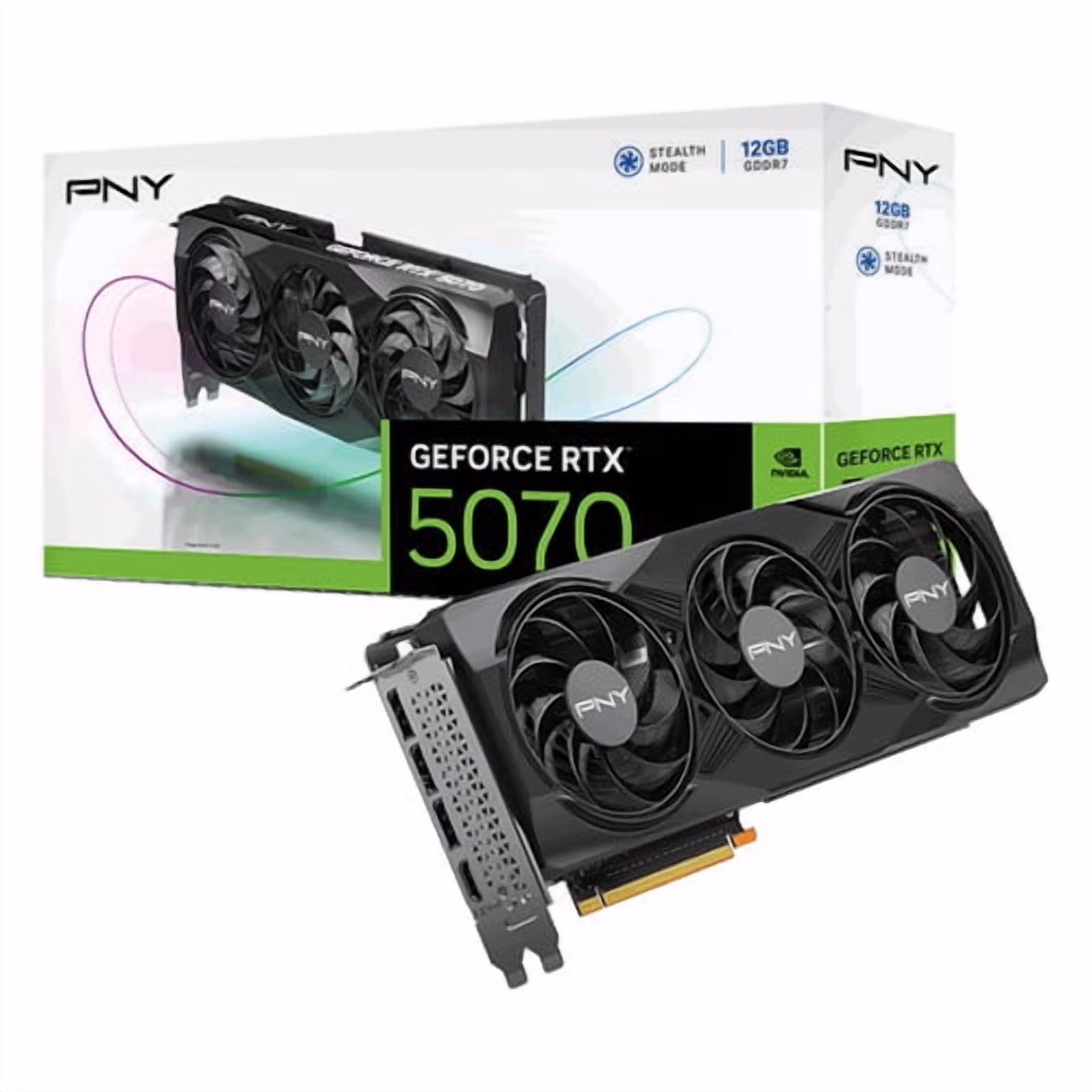 PNY VCG507012TFXPB1 NVIDIA GeForce RTX 5070 Triple Fan Graphic Card - 12 GB GDDR7 - PCIe 5.0 x16 - 250 W