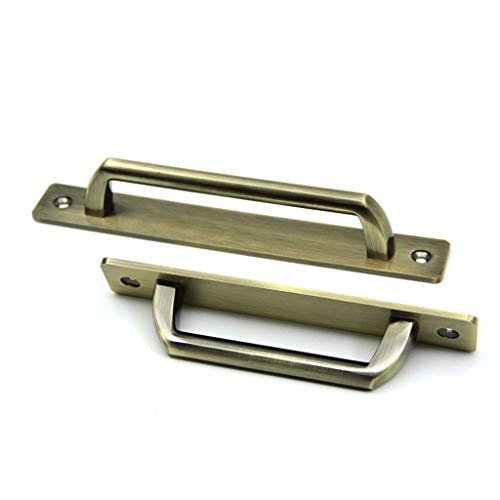 Square Zinc Alloy Door Handle,Modern Simple Sliding Door Handle Sliding Door Balcony Door Fireproof Door Wooden Door Door Window Sliding Door Surface Mounted Handle (Color : Bronze