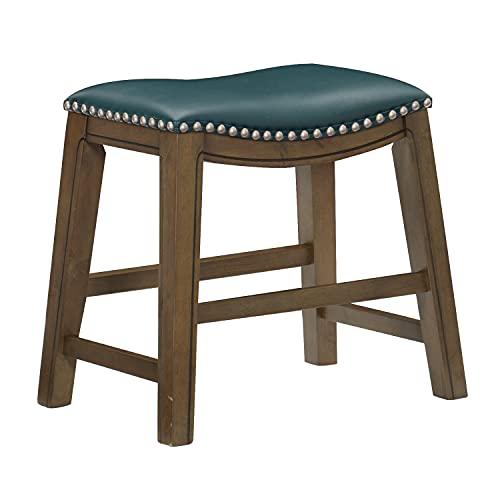 Homelegance Ordway Saddle Seat Dining Height Stool, 19