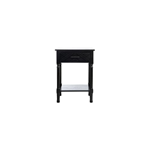 Safavieh Home Collection Peyton Brown 1-Drawer Lower Shelf Accent Table ACC5704C, 0