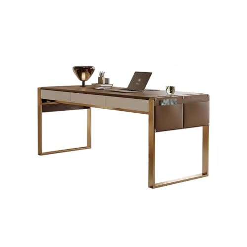Ergo Desk Minimalist Desk, Light Luxury, Modern Home Study Desk, Writing Desk, Computer Desk, Company Boss Office Desk Deask(140 * 60 * 75cm)