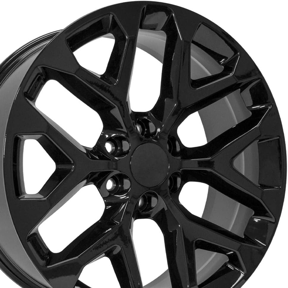 OE Wheels LLC 22 inch Rim Fits 6x139.7 Silverado Suburban Tahoe Sierra Yukon Escalade CV98B 22x9 Black Wheels Hollander: 5668