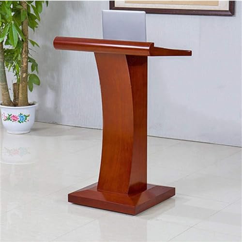 Speech Podium, Wooden Podium Frame Simple Reception Desk Reception Guide Desk Consultation Desk Host Desk Emcee Desk Stainless Steel,A