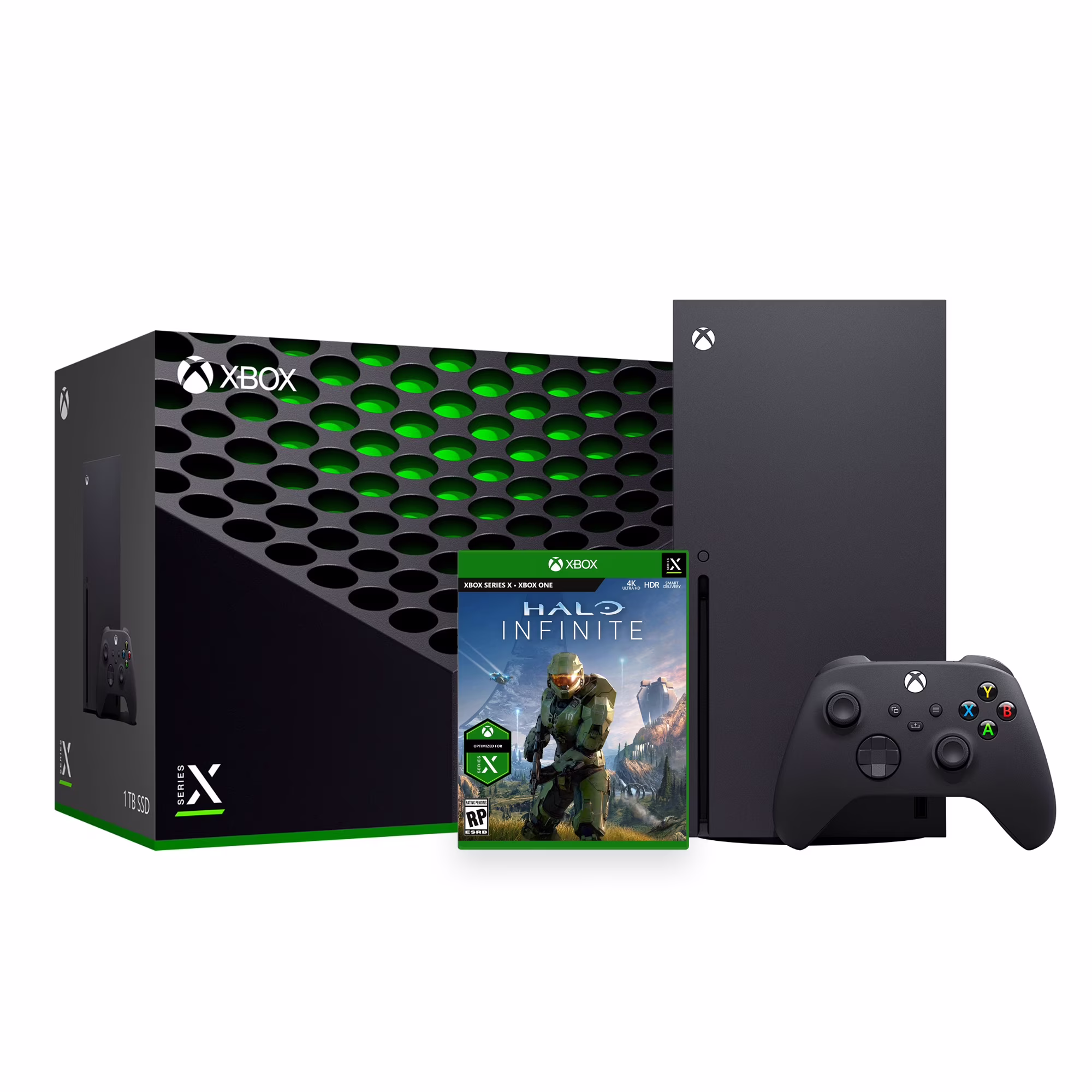 Xbox Series X 1TB SSD Gaming Console with Wireless Controller and Halo Infinite