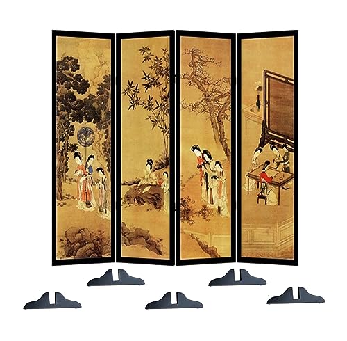 Room Divider Privacy Screen 180cm/6ft Tall Room Divider Privacy Screen, Commercial Home Standing Temporary Wall Fencing Folding, for Doorway/Balcony/Bedroom, W/Detachable Base