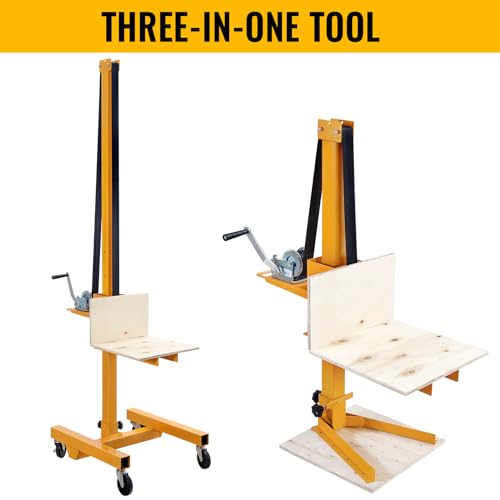 Material Lift Winch Stacker 441 Lbs 72” Max Lift, Pallet Truck Dolly Lift Table Fork Lift,Cabinet Lift