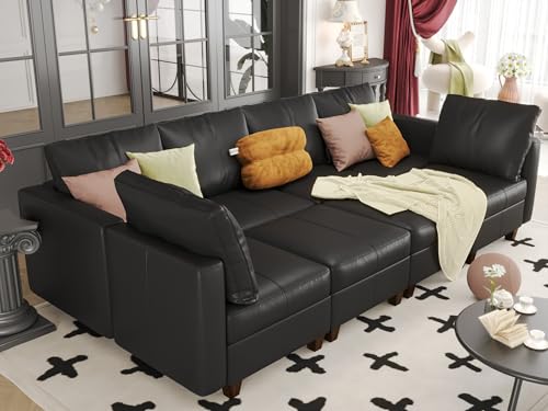 Oversized Modular Sectional Sleeper Sofa with Storage, 12 Seat 118