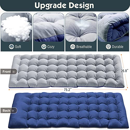 MOPHOTO Folding Bed with Mattress, Portable Foldable Adult Bed Frame for Guest, Fold up Bed Cot for Indoor Outdoor Travel Camp Vacation