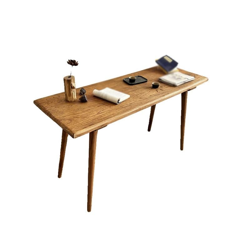 Office Desk Old Elm Large Desk Solid Wood Dining Table Retro Chinese Style Living Room Long Table Desk Simple Home Log Old Board Computer Desks(120 * 60 * 75cm)