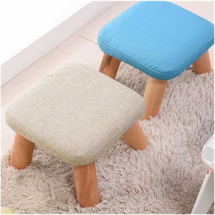 Footstool Minimalist Modern Home Decor Square Short Stool Fabric Sofa Mushroom Bench Chair Ottoman Styling Chair Foot Stool Footrest (Color : A) (E)