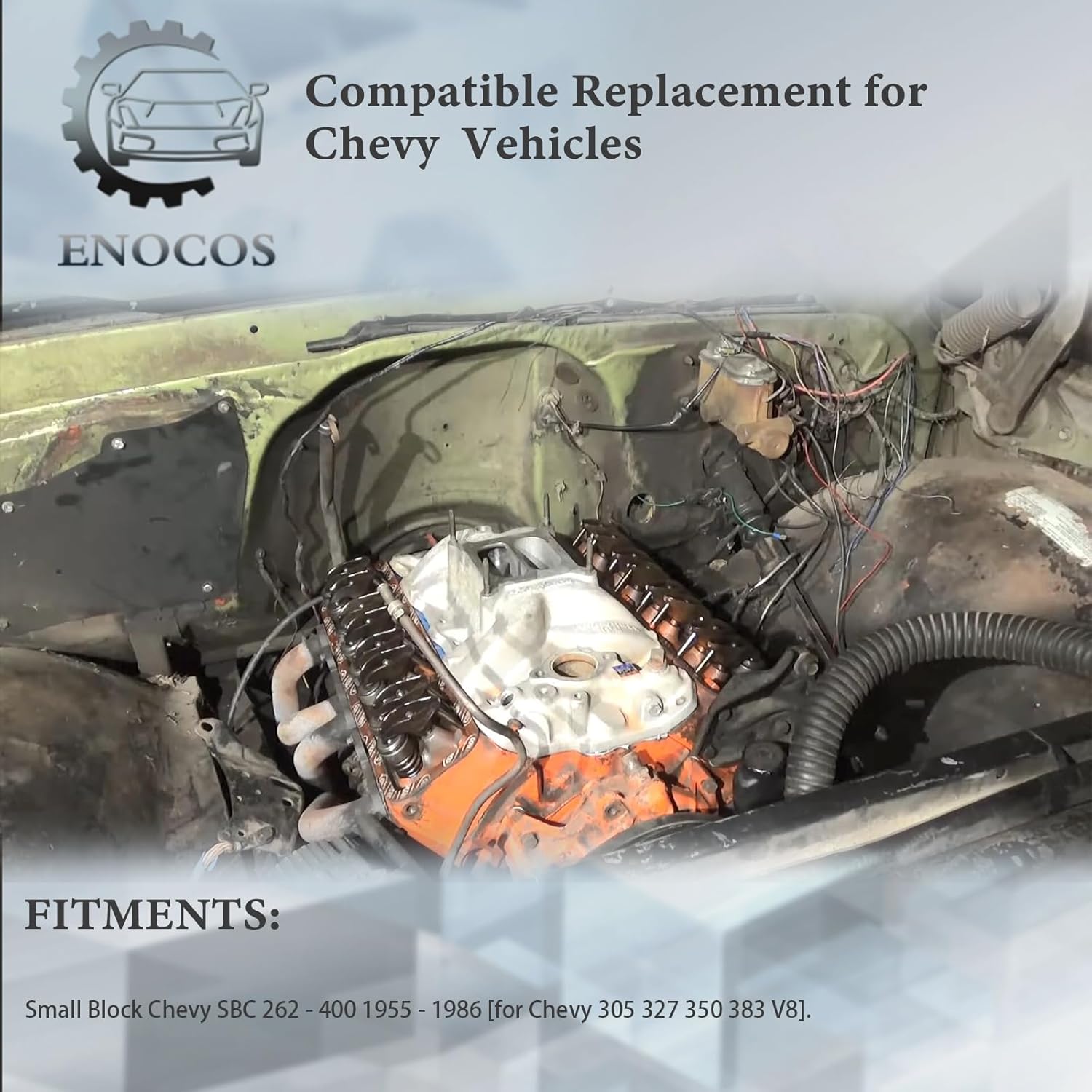 2701 Engine Dual Plane Intake Manifold Compatible with 1955-1986 Chevy 305 327 350 383 Small Block V8 - Idle - 5500 RPM Range