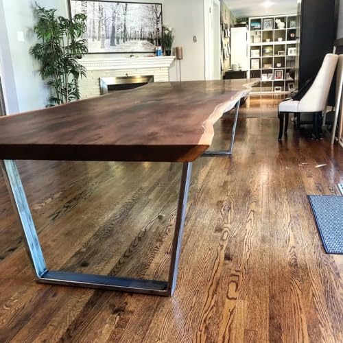 Large Massive Live Edge Wooden Dining Table Coffee Table Console Table Living Room Table Kitchen Table Patio Table Bar Table End/Side Table Centre Table Home Décor (Without Stand, 60 x 30 Inches)