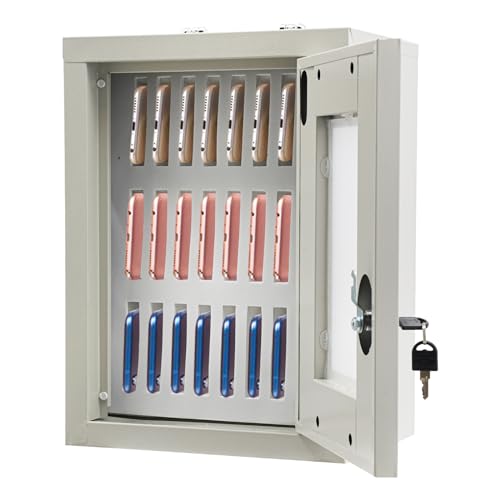 36 Slots Cell Phone Locker for Classroom Wall-Mounted Cell Phone Lock Cabinet All-Steel Cell Phones Storage Box, Cell Phone Holder for Office Classroom Gym