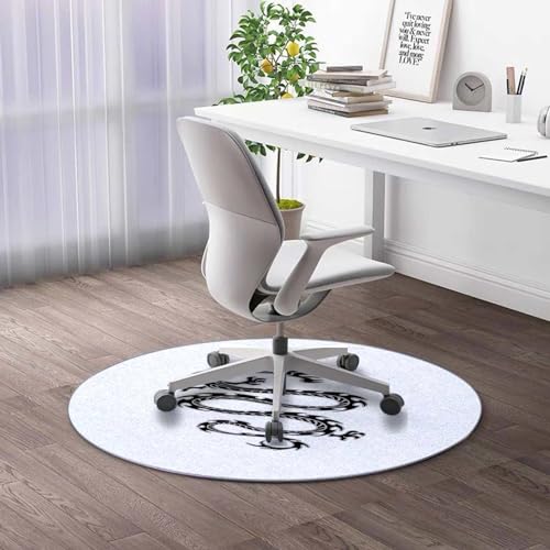 Round Rug 44 in Hummingbird Chair Mat for Carpeted Floor Antique Gold Office Floor Protector Heavy Duty Floor Mat for Office Chair and Computer Desk