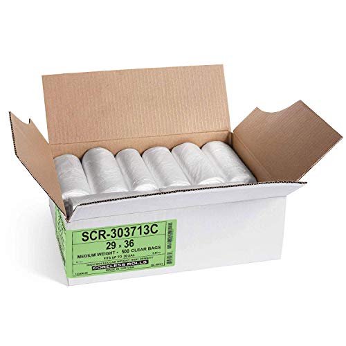 Aluf Plastics 45 Gallon Clear Trash Bags (1000 Count) - 39