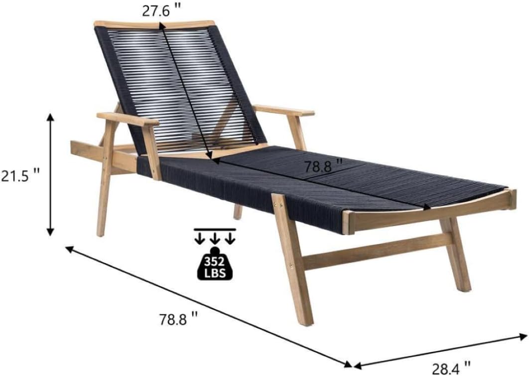 Acacia Wood Outdoor Terrace Sun Loungers NE89922