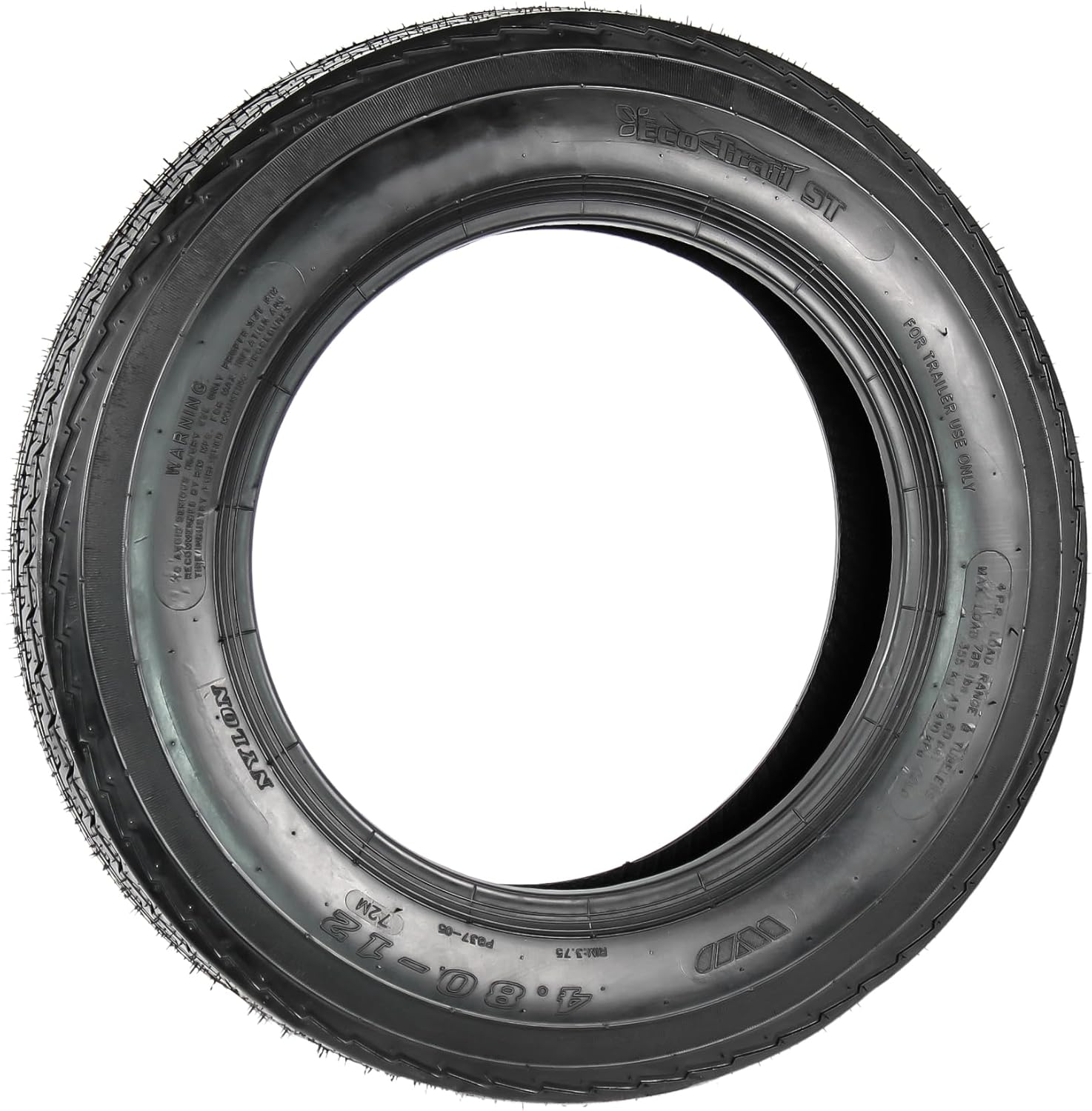 eCustomrim 2-Pack Trailer Tire 480-12 4.80-12 Load Range B 4 Ply - 2 Year Warranty