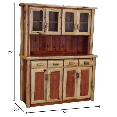 Red Cedar Log 4-Door Hutch