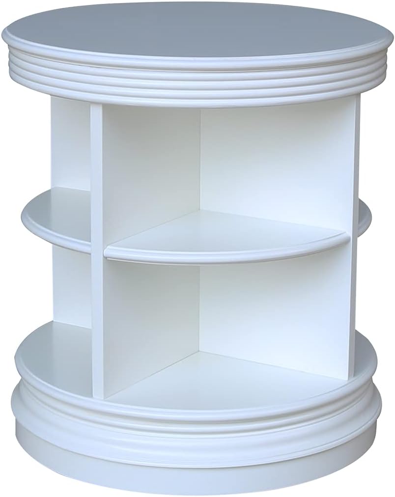 IC International Concepts End Table, White