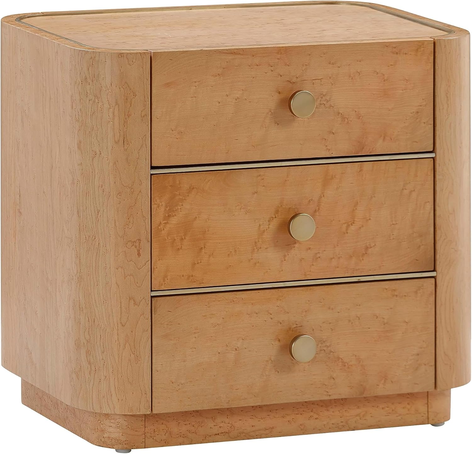 Tov Furniture Abigail Natural Birdseye Maple Nightstand
