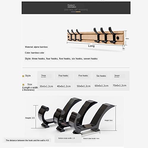 Coat Hooks Nordic Fashion Style Bedroom Furniture Coat Rack Clothes Hanger Hooks Living Room Closet Hat Racks Coat Hanger Wall Hook Home Storage Hooks(4 Hooks) (One Color 5 Hooks)