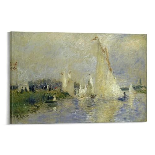 Pierre Auguste Renoir Regatta Near Argentea Canvas Painting Posters And Wall Art Images For Room Aesthetics And Decoration20x30inch(50x75cm)